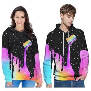 BarbebRose 3D Galaxy  Rainbow Sweater Size S/M Unixes Men & Women